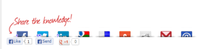 Place social share buttons on yoru blog