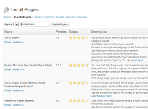 Find social share plugins for your blog