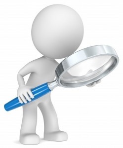 Magnifying glass dude Johan2011 123 RF Stock Photos