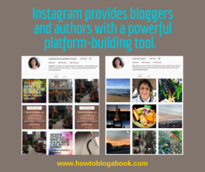 Use Instagram to promote a blog or book