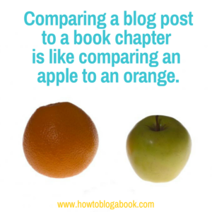 differences between blog post and chapter