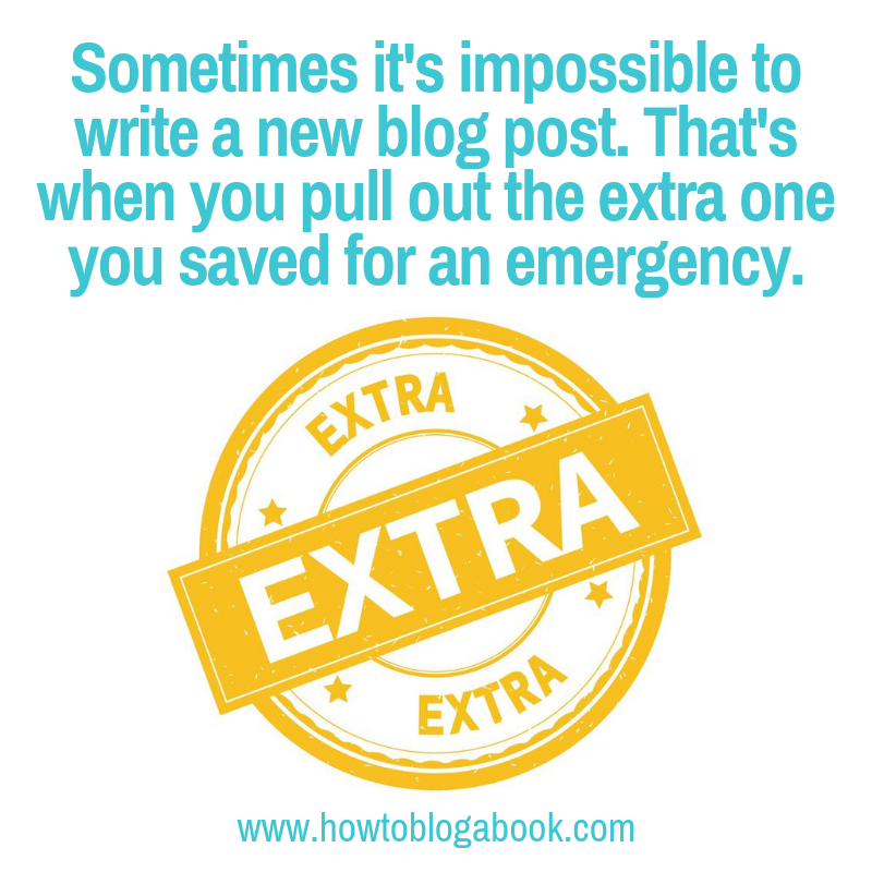 Extra post for blogging emergencies