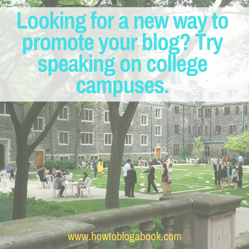 bloggers promote with campus speaking gigs