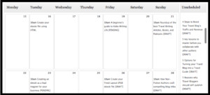 using an editorial calendar for a blog