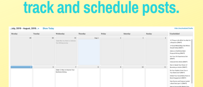 an editorial calendar plugin helps you create a blogging schedule