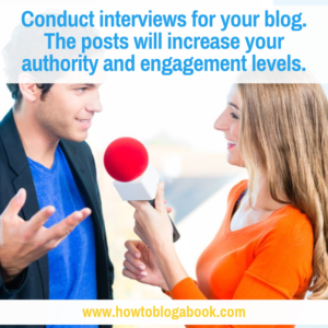 conduct inteviews for blog posts