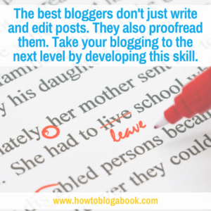 proofreading skill for bloggers