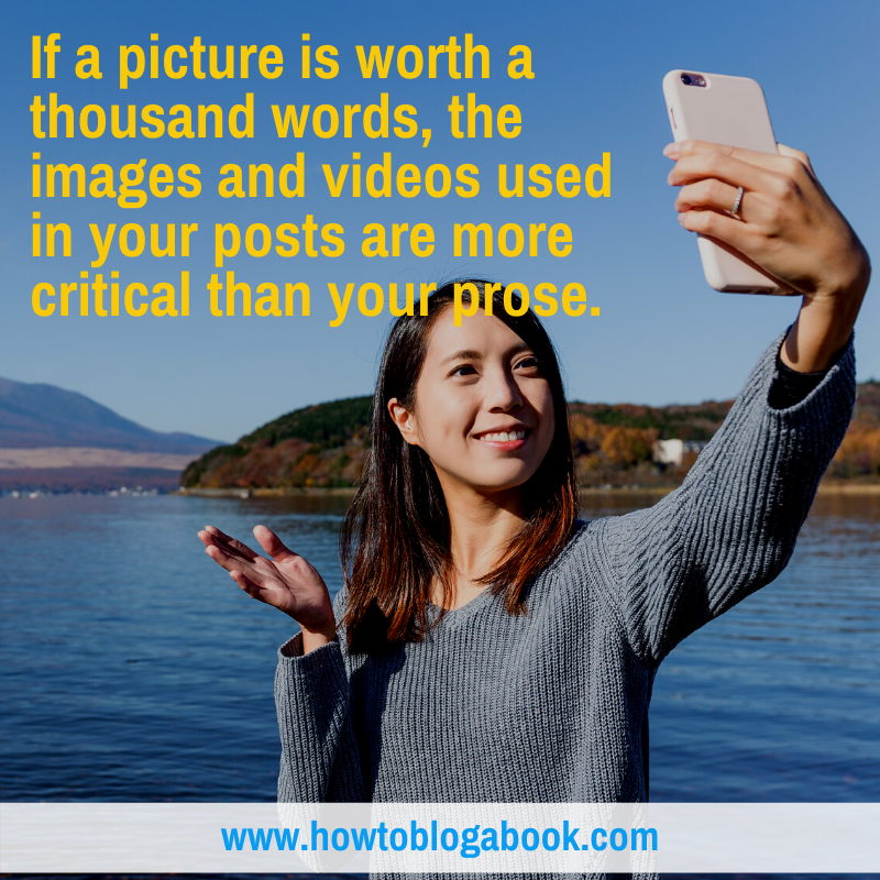 how to use photos and videos in blog posts