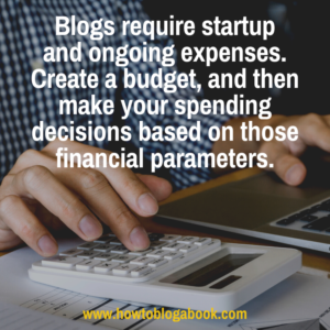 track your blog expenses with a blog budget