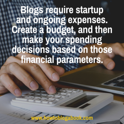 track your blog expenses with a blog budget