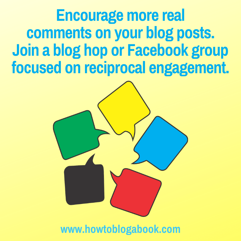 encourage more blog comments with blog hops and Facebook groups