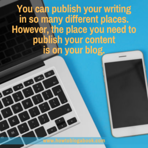 Bloggers publish content on their own sites