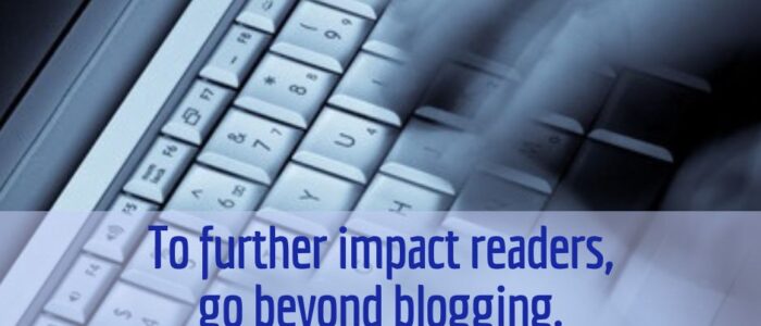 Bloggers can write books that create change